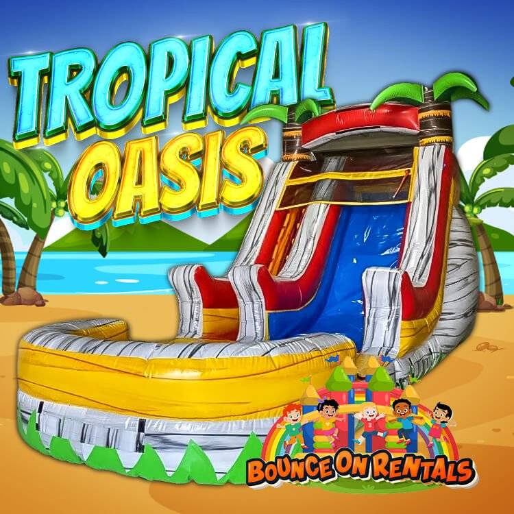 15ft Tropical Oasis Slide WET