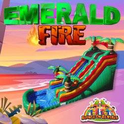 18Ft Emerald Fire Slide WET