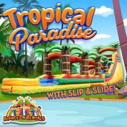 20ft Tropical Paradise Slide with attached Slip & Slide