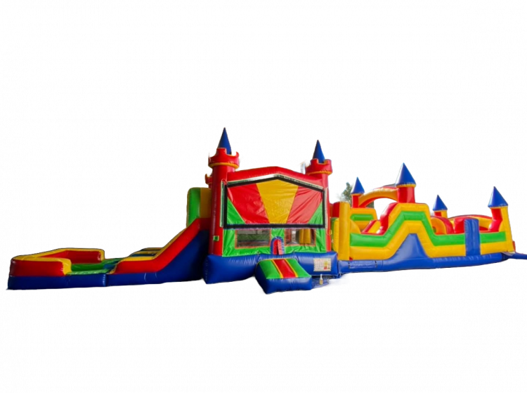 77FT Multi Color Obstacle Course