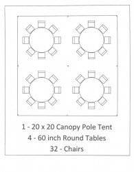 20x20 basic seating20round 1714666845 20x20 High Peak Tent