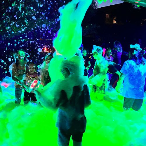 night time glow foam party rentals featured foamtopia