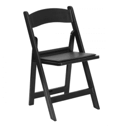 Black Padded Folding Chair