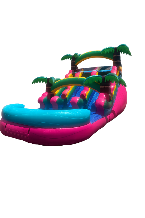 15ft Dual Lane Malibu Waterslide Wet