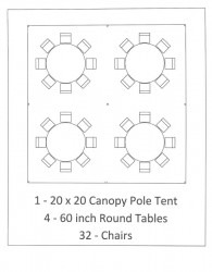 20x20 basic seating20round 1714666845 20x20 High Peak Tent
