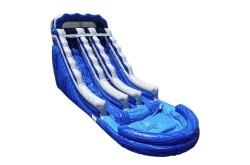 20ft Blue Titan Dual Lane Slide Wet